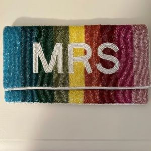 Colorful Beaded MRS clutch